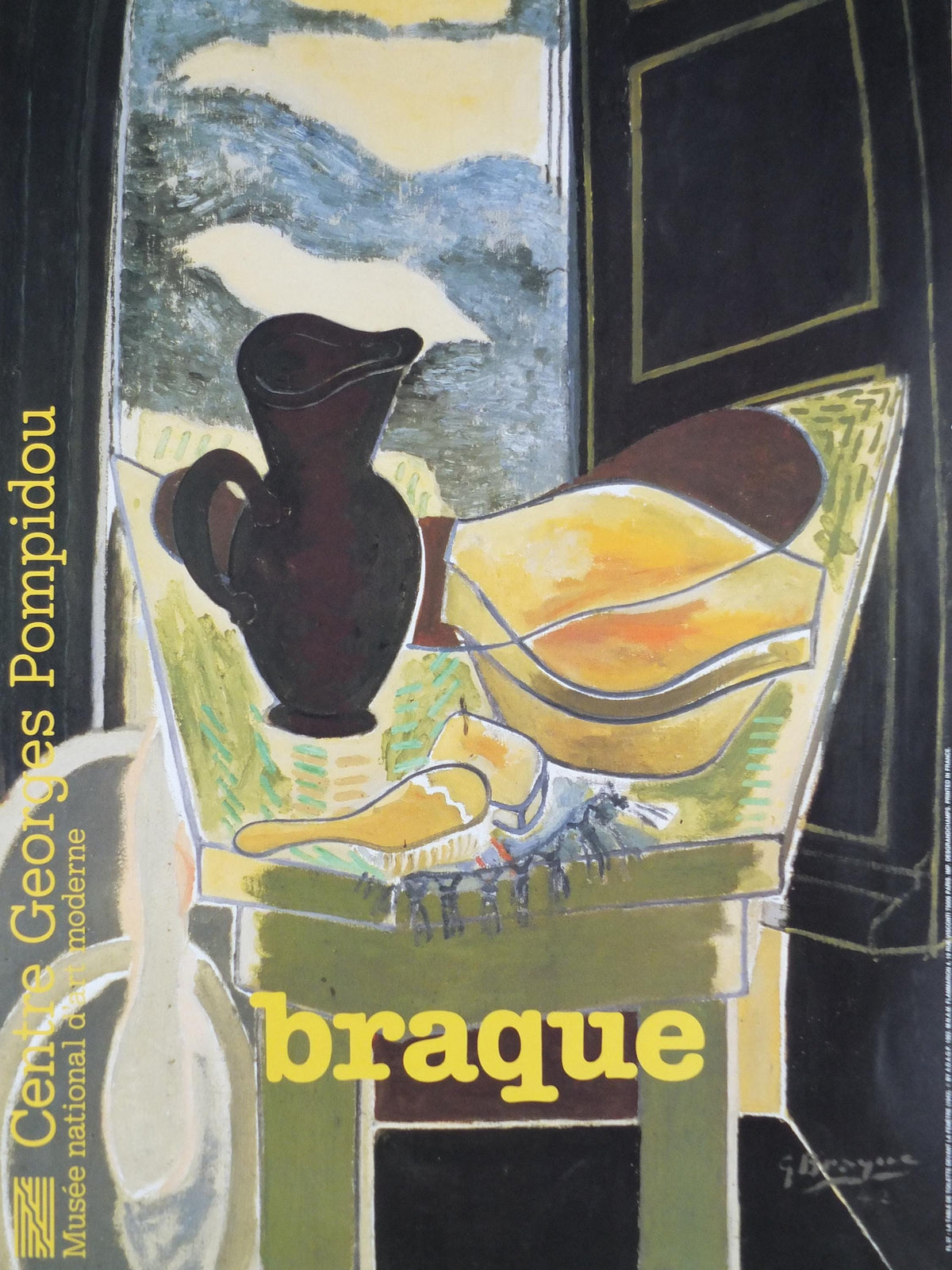 1982 Georges Braque Poster, La toilette devant la fenêtre 1942, The dressing table in front of the window, Cubism, Fauvism, wall art decor