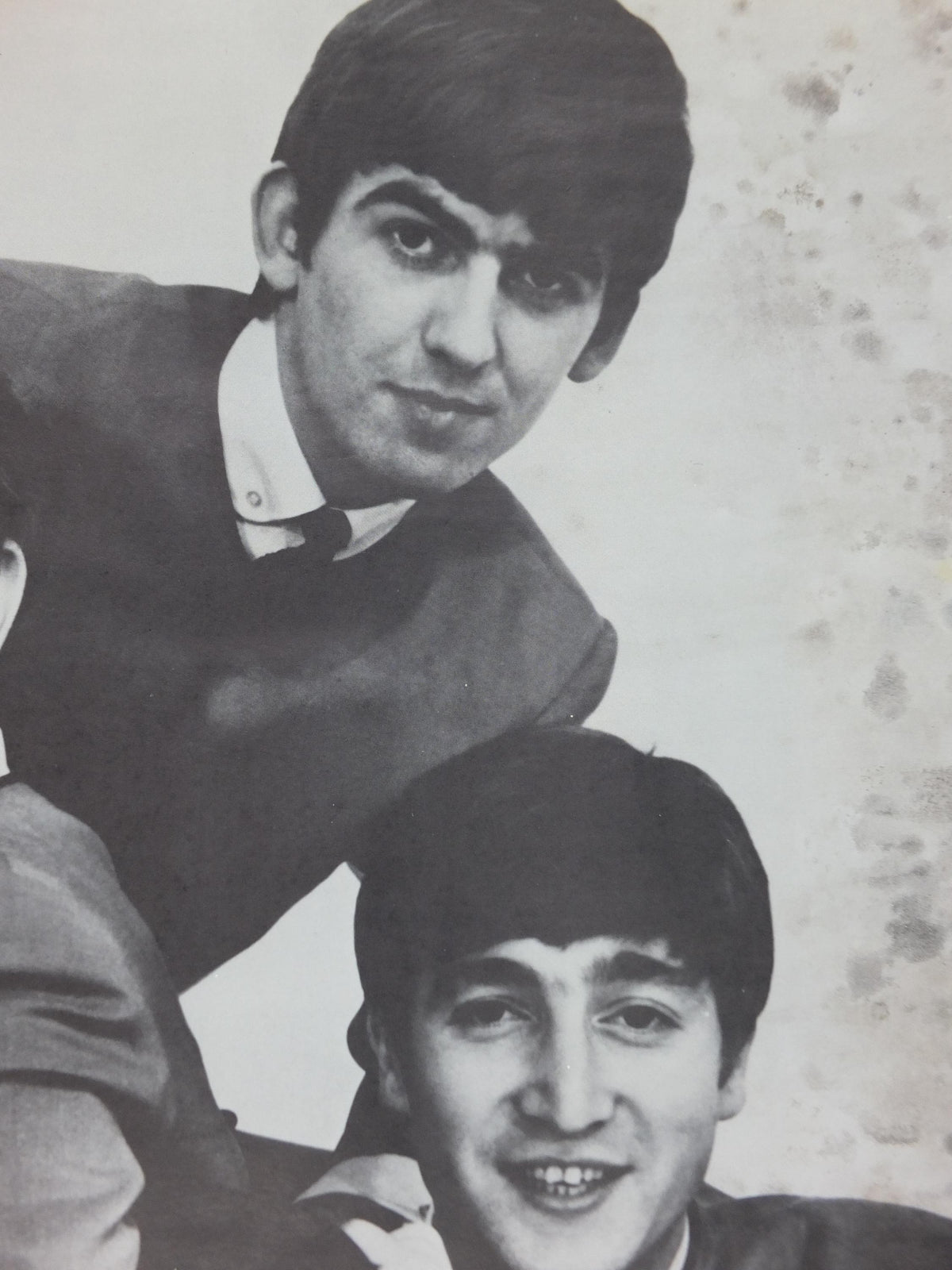 1960s Beatles Poster, Limited Edition, Topstar Portraits, Lennon Harrison McCartney Starr Apollo Marketing, edge foxing music wall art decor