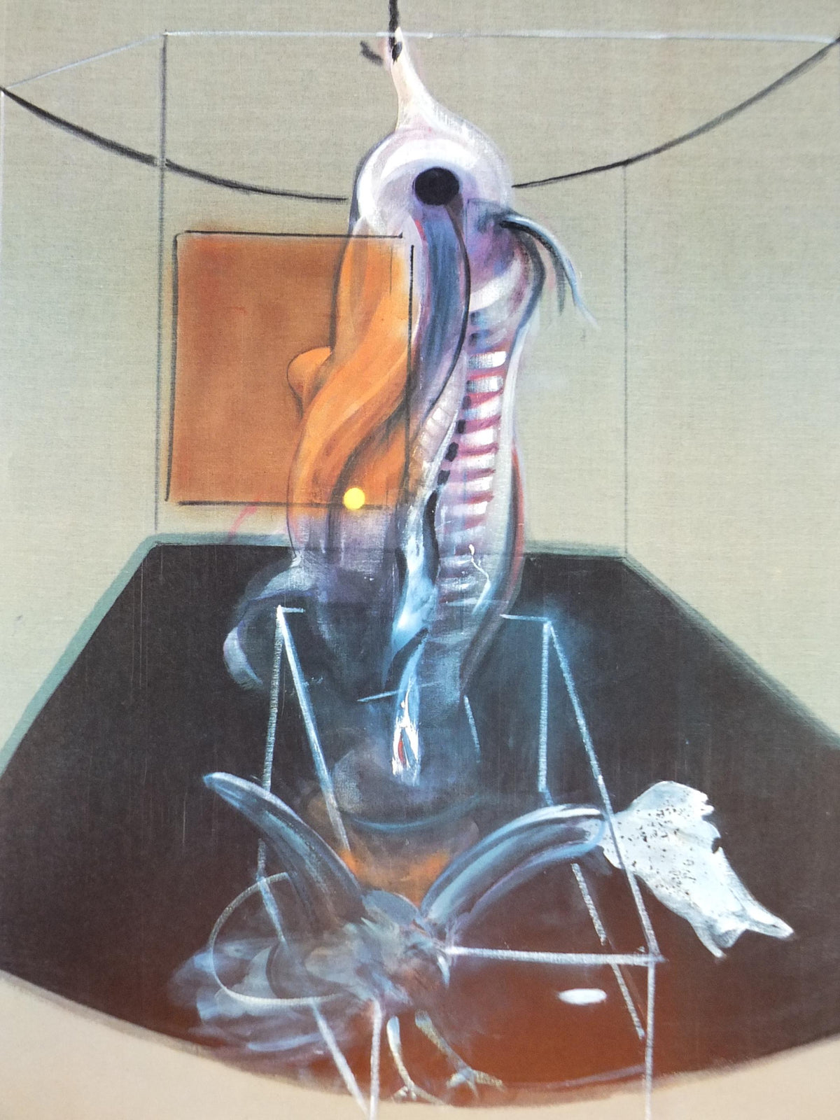 1986 Francis Bacon Poster, Bacon, Le Boeuf 1969, Fondation Maeght, Figurative Realism, gallery exhibition, wall art decor