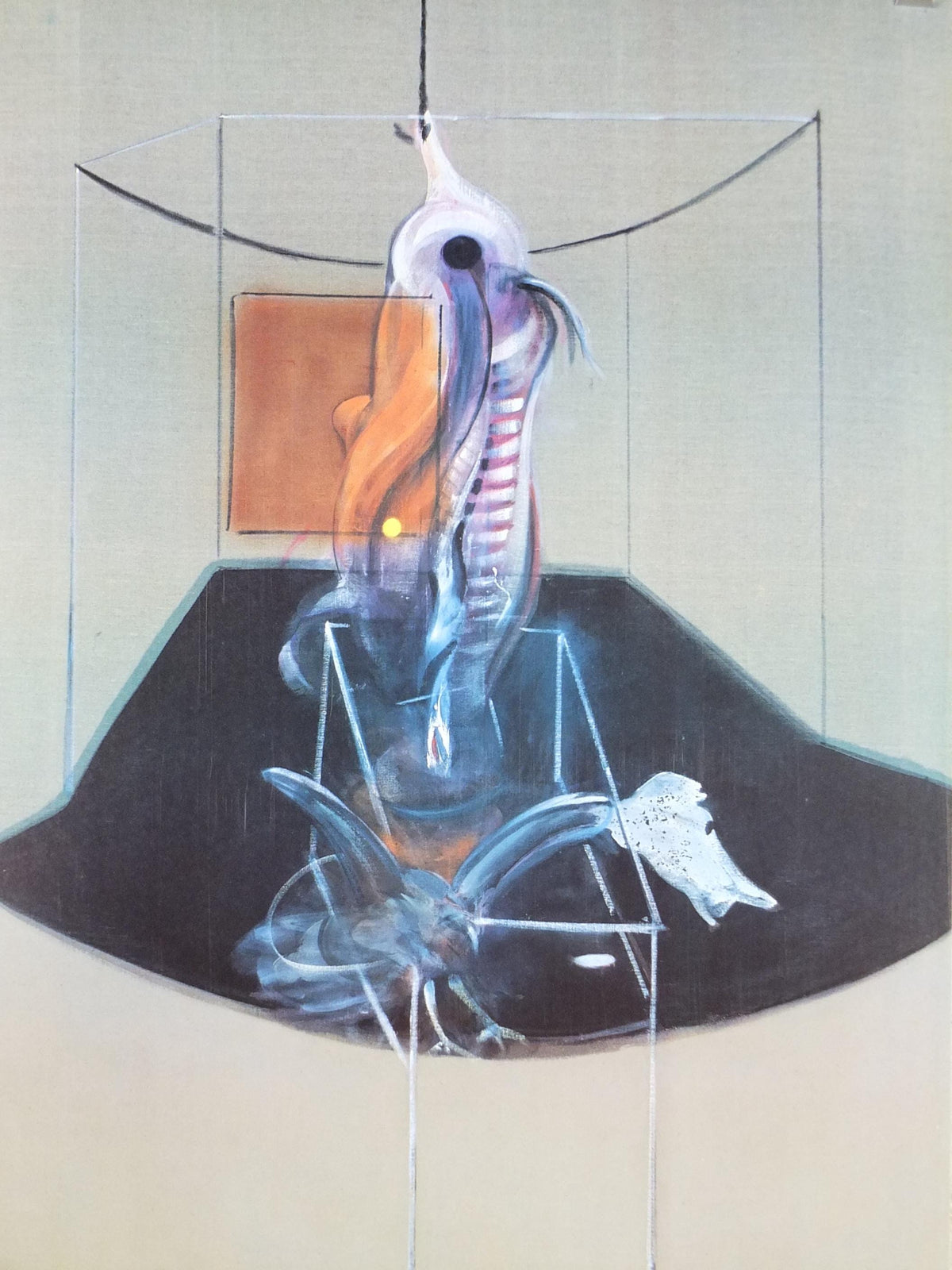 1986 Francis Bacon Poster, Bacon, Le Boeuf 1969, Fondation Maeght, Figurative Realism, gallery exhibition, wall art decor