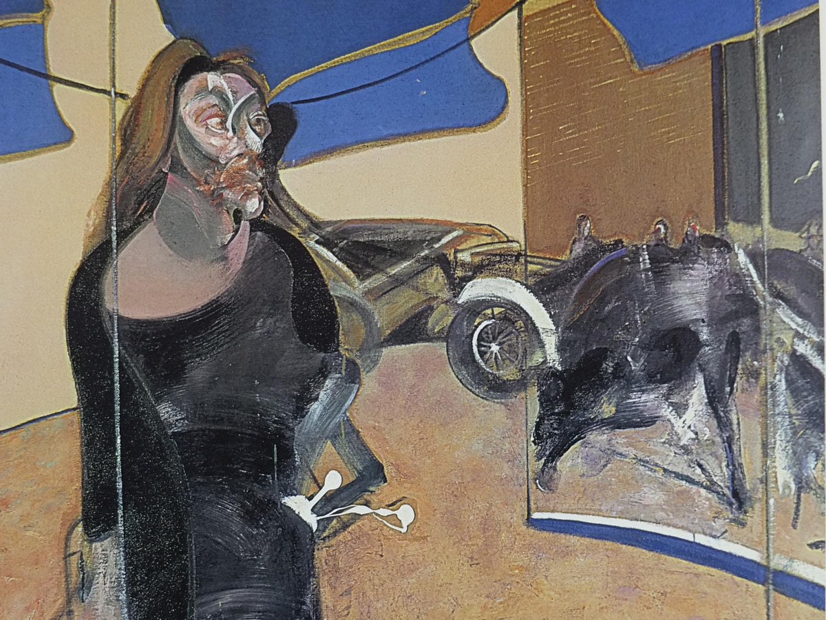 2004 Francis Bacon Poster, Portrait of Isabel Rawsthorne Standing in a Street in Soho 1967, Figurative Realism, exhibition, wall art decor