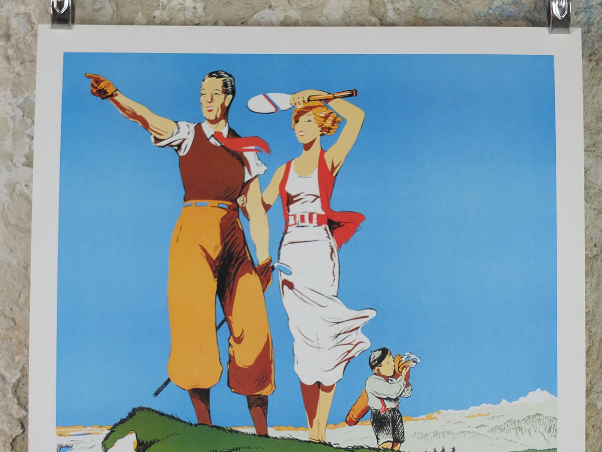 1994 Aix Les Bains Poster, Mont Revard, Spa town and outdoor activities in France, Art Deco and Belle Époque, travel wall art decor