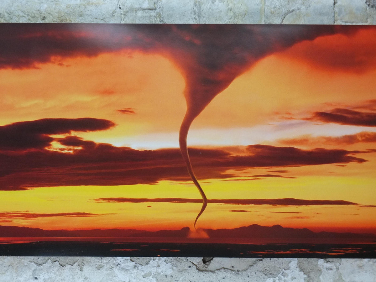 2005 Tornado at Sundown Poster, Laura Ronchi, sunset twister, a storm is coming, long poster, wall art decor