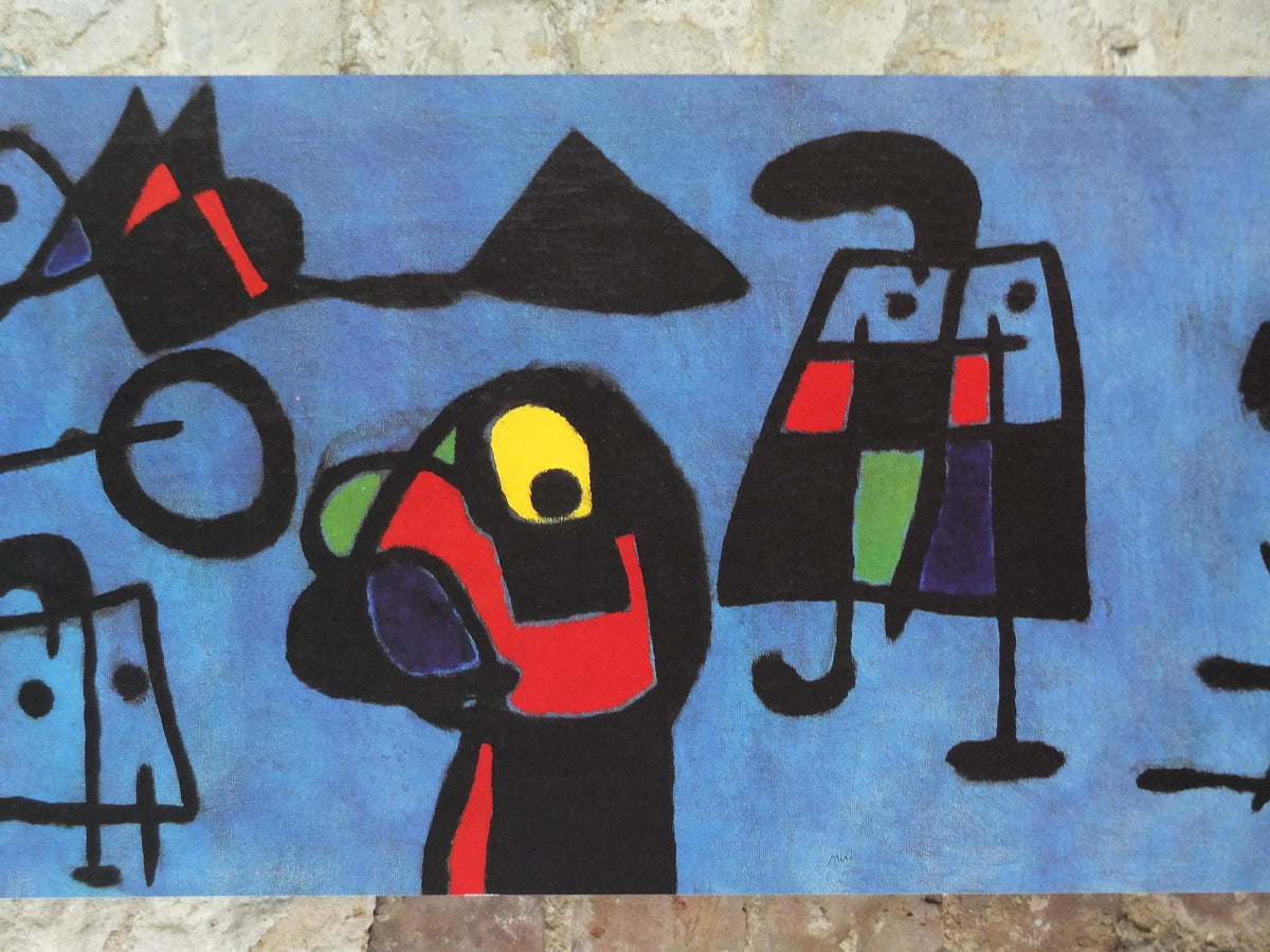 1993 Joan Miro Poster, Pittura 1953, Surrealism, Fauvism, expressionism, long poster, gallery exhibition wall art decor