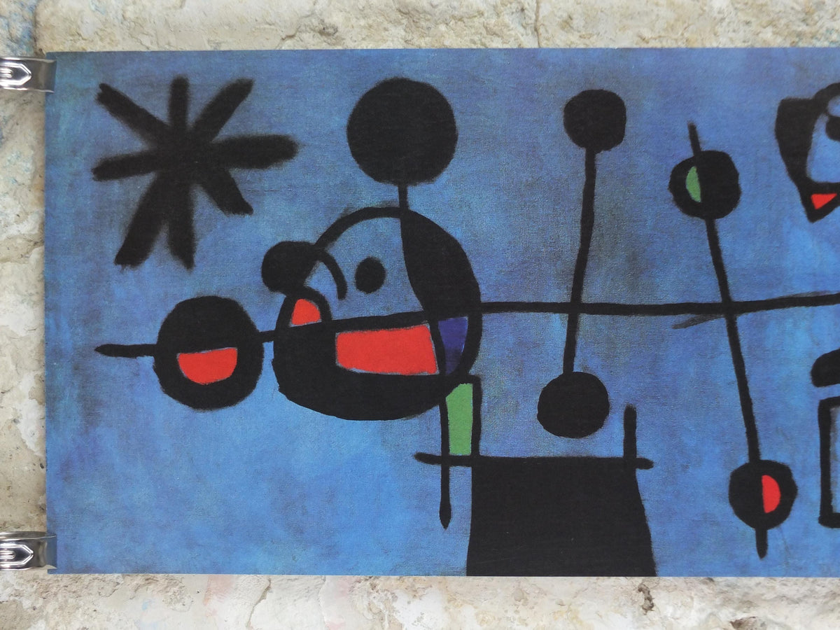 1993 Joan Miro Poster, Pittura 1953, Surrealism, Fauvism, expressionism, long poster, gallery exhibition wall art decor