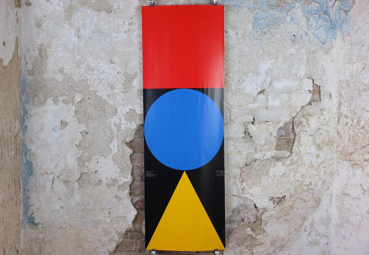 1992 Bauhaus Poster, Nicolaus Ott & Bernard Stein, Design Museum fur Gestaltung, Berlin Art Deco Nouveau, gallery exhibition, wall art decor