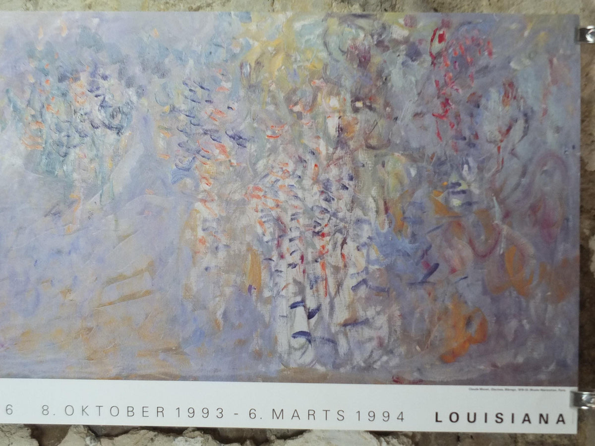 1993 Claude Monet Poster, Wisteria 1919 1920, Louisiana Museum of Modern Art, Glysines, Impression gallery exhibition, wall art decor