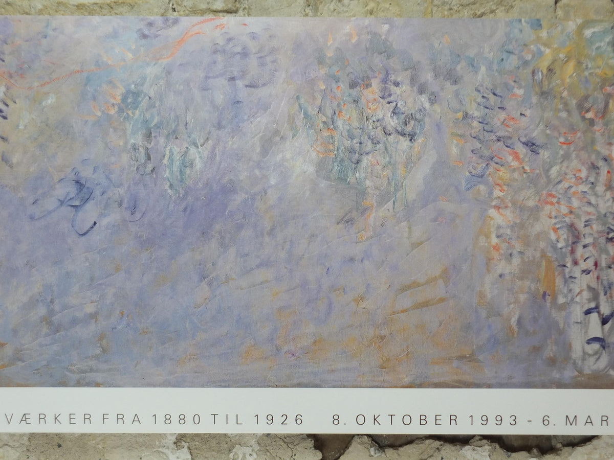 1993 Claude Monet Poster, Wisteria 1919 1920, Louisiana Museum of Modern Art, Glysines, Impression gallery exhibition, wall art decor
