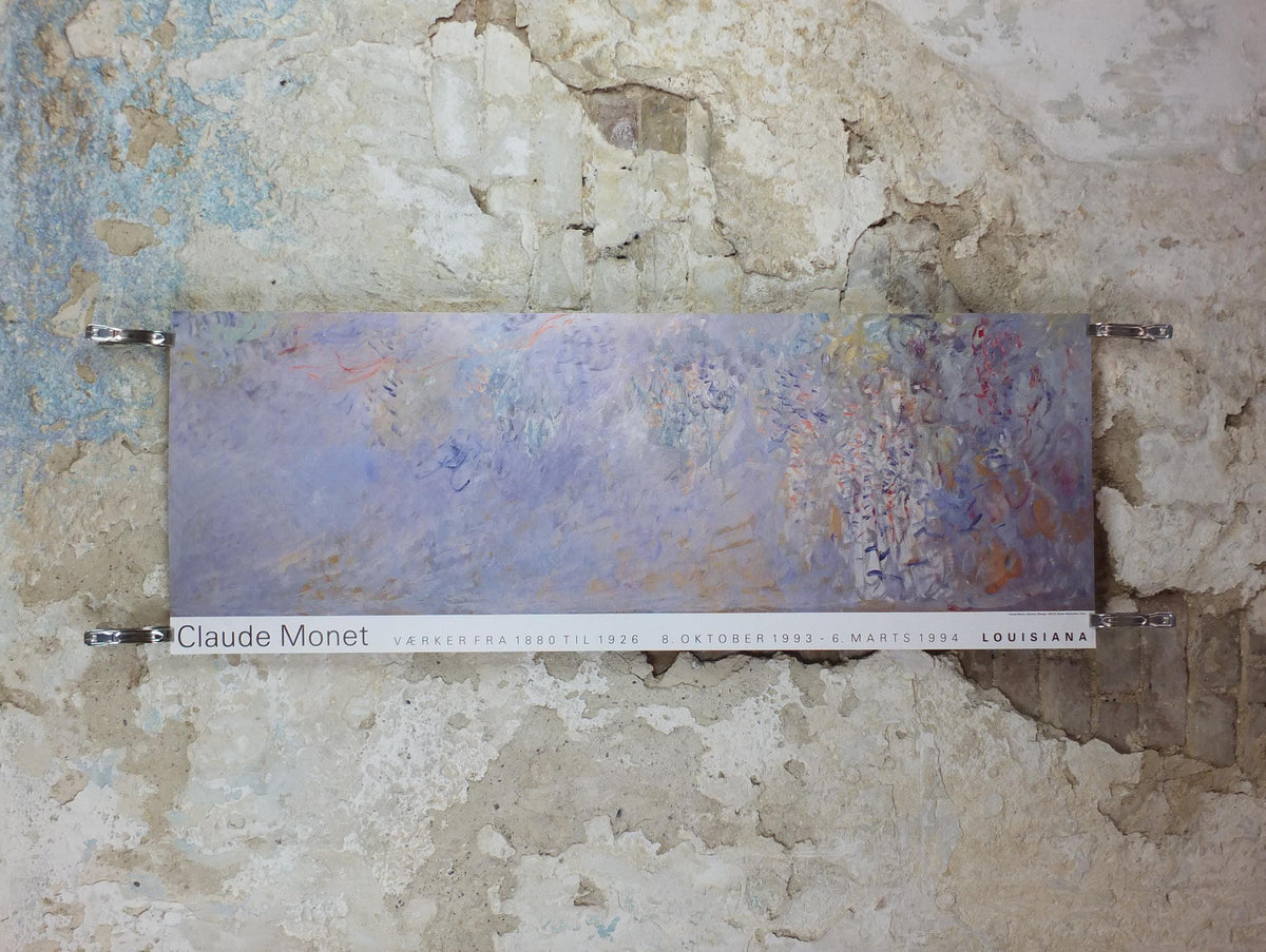 1993 Claude Monet Poster, Wisteria 1919 1920, Louisiana Museum of Modern Art, Glysines, Impression gallery exhibition, wall art decor