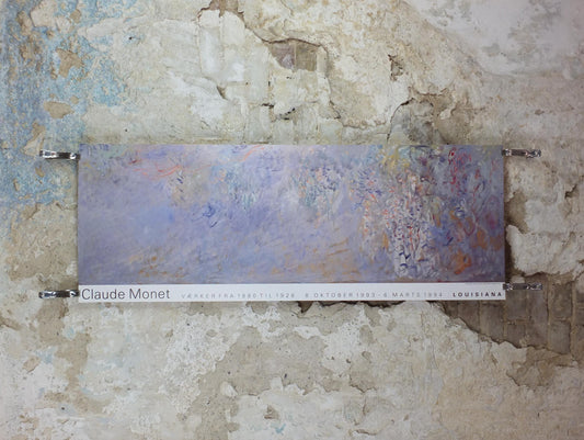 1993 Claude Monet Poster, Wisteria 1919 1920, Louisiana Museum of Modern Art, Glysines, Impression gallery exhibition, wall art decor