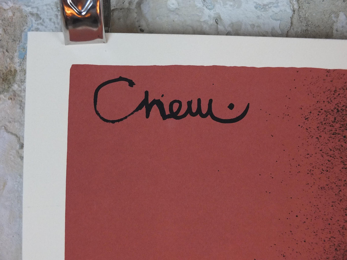 1990 Moet & Chandon Champagne Poster, Art Deco, sipping champagne, by Alexandre Chemetoff, Editions Clouet, advertising wall art decor