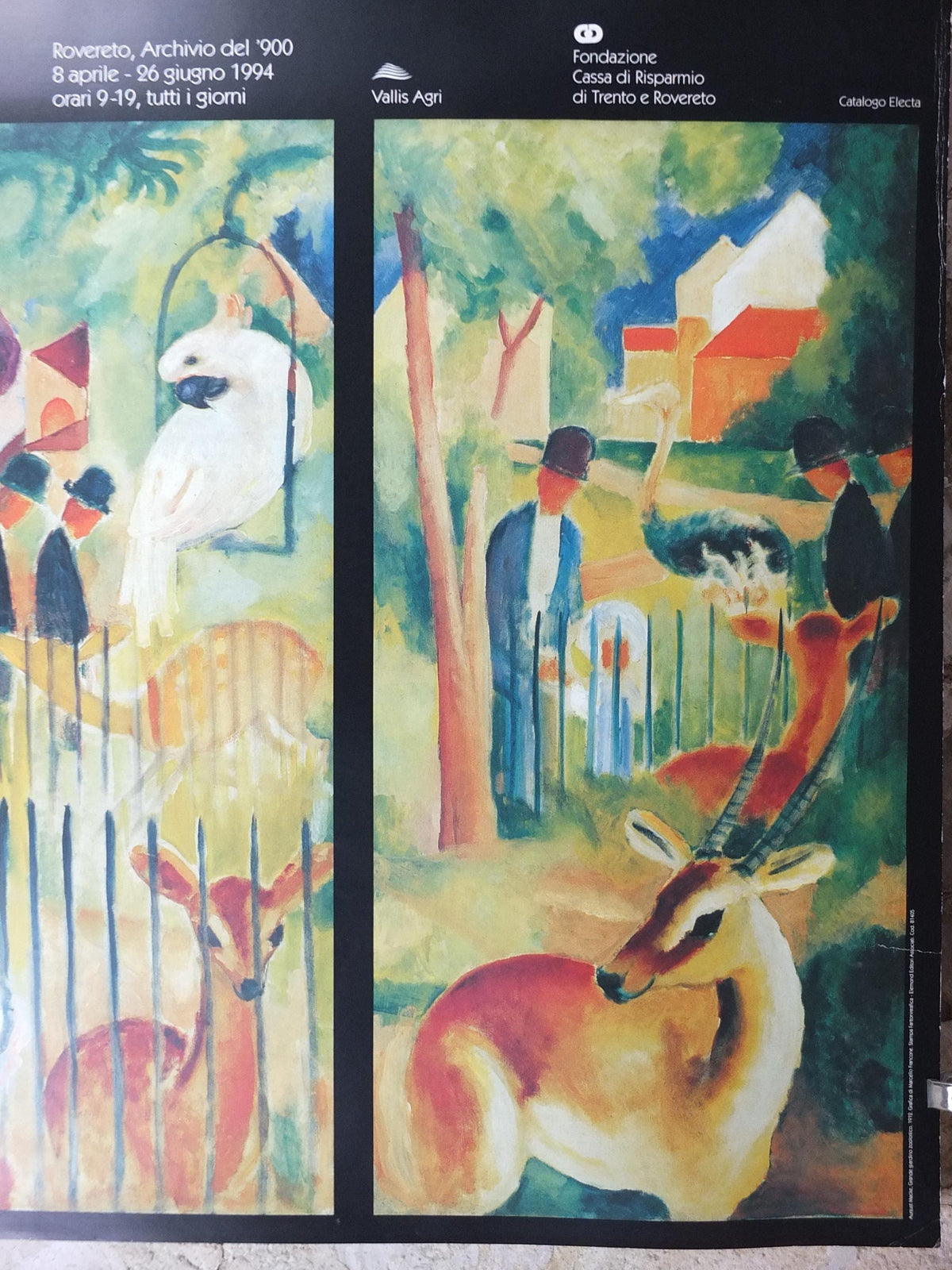 1990s August Macke Poster, Zoological Garden 1912, Grosser Zoologischer Garten, Der Blaue Reiter, Expressionism exhibition, wall art decor