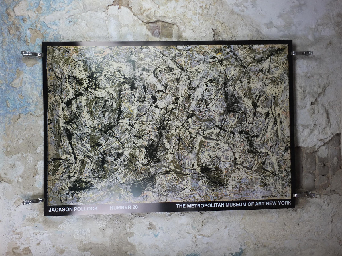 1988 Jackson Pollock Poster, Number 28 1950, #28, Metropolitan Museum of Art, Met abstract expressionism, gallery exhibition, wall art decor