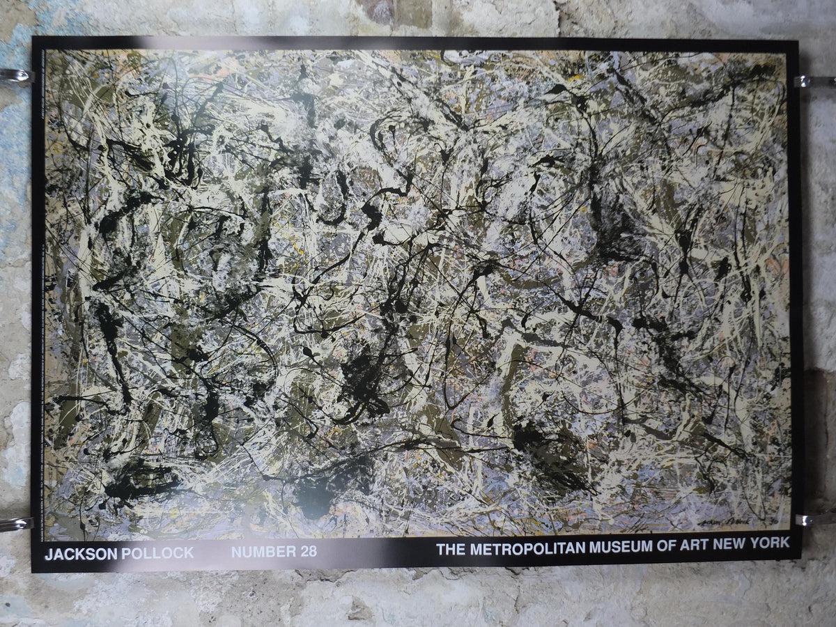 1988 Jackson Pollock Poster, Number 28 1950, #28, Metropolitan Museum of Art, The Met, abstract expressionism, gallery exhibition, wall art decor