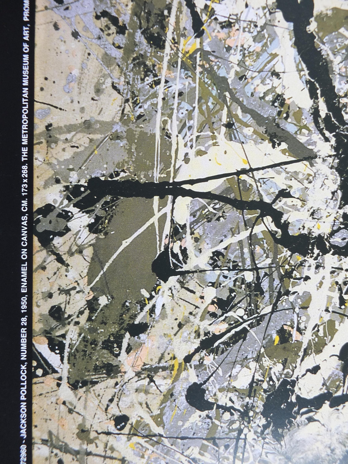 1988 Jackson Pollock Poster, Number 28 1950, #28, Metropolitan Museum of Art, Met abstract expressionism, gallery exhibition, wall art decor