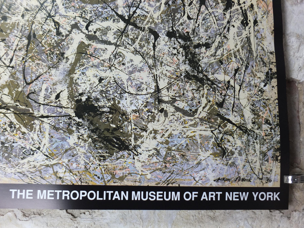 1988 Jackson Pollock Poster, Number 28 1950, #28, Metropolitan Museum of Art, Met abstract expressionism, gallery exhibition, wall art decor