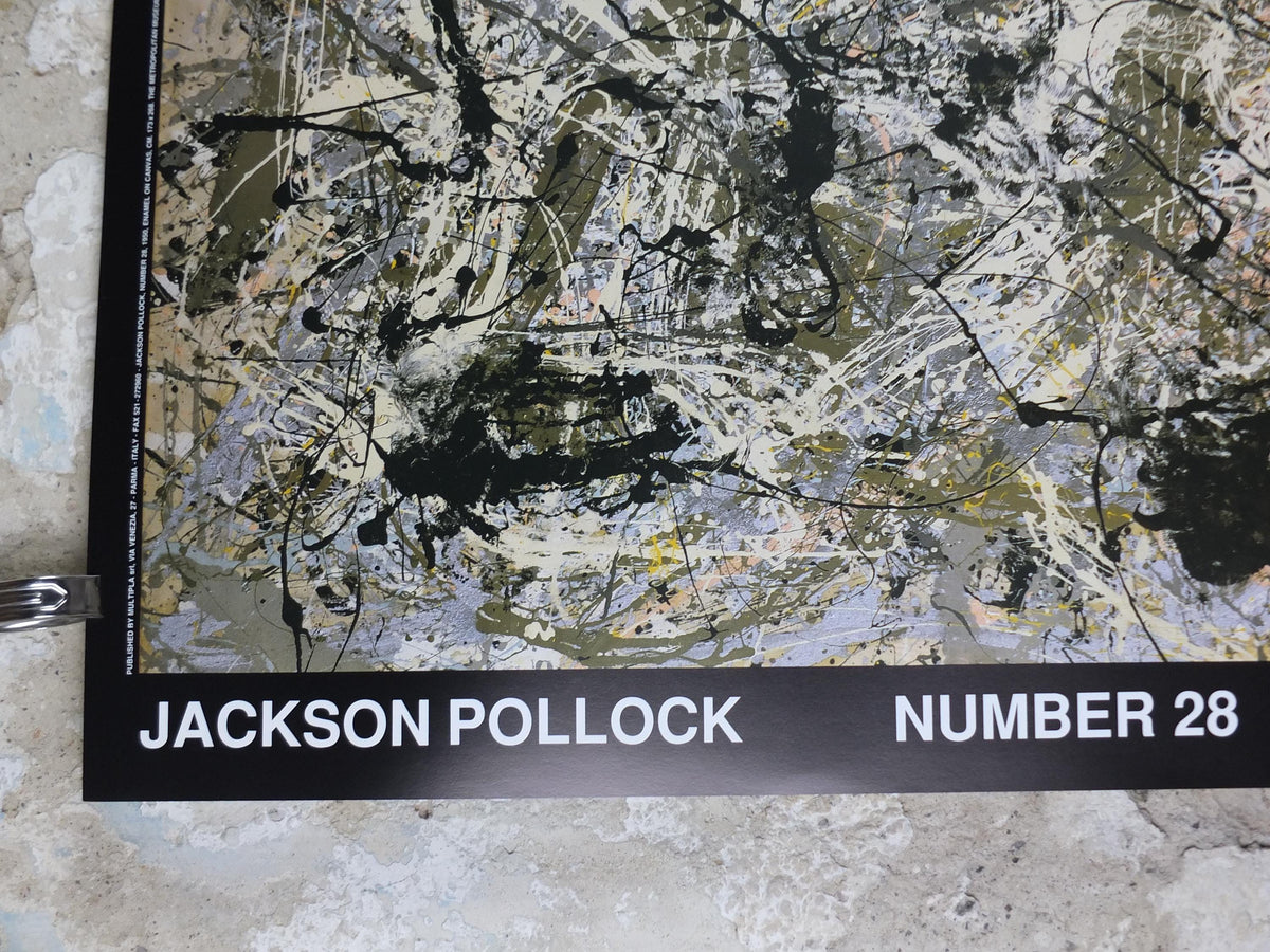 1988 Jackson Pollock Poster, Number 28 1950, #28, Metropolitan Museum of Art, Met abstract expressionism, gallery exhibition, wall art decor