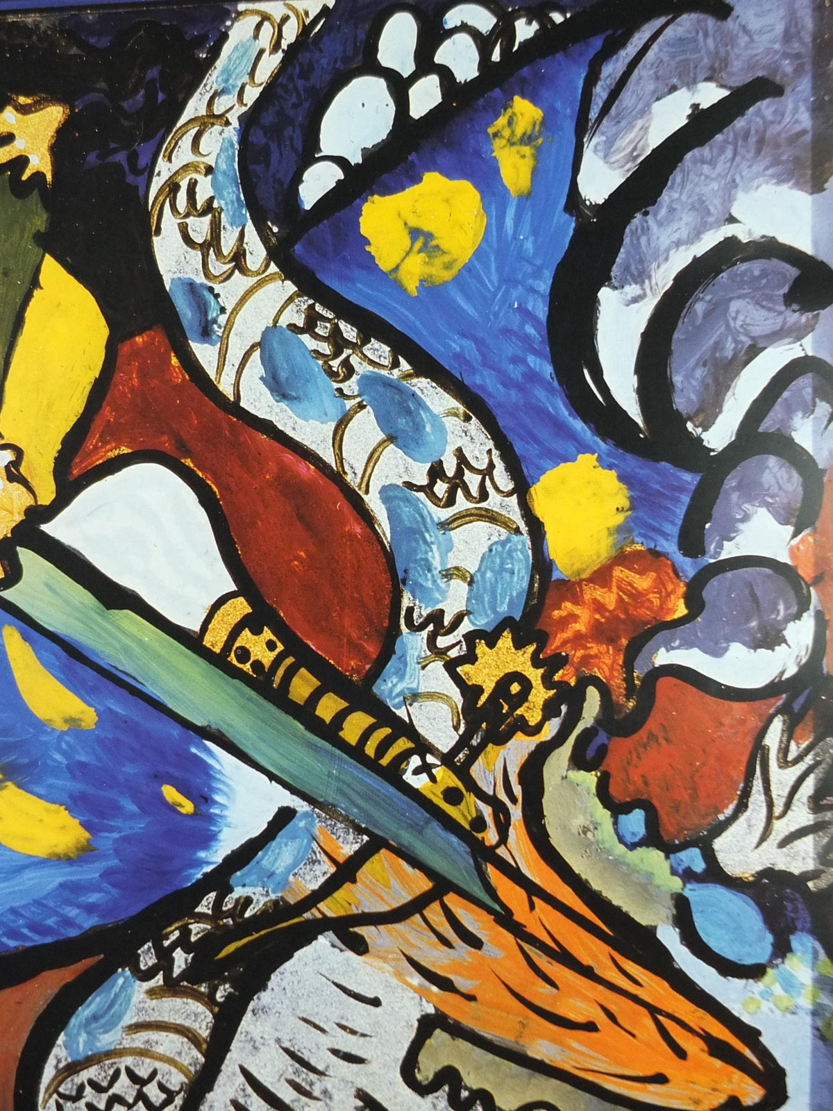 1988 Wassily Kandinsky Poster, St George I 1911, abstract art and expressionism, gallery exhibition wall art decor