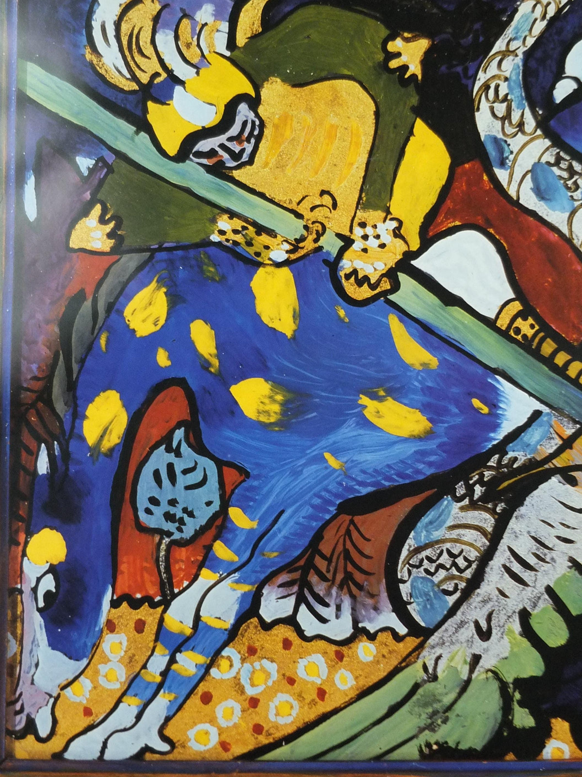 1988 Wassily Kandinsky Poster, St George I 1911, abstract art and expressionism, gallery exhibition wall art decor