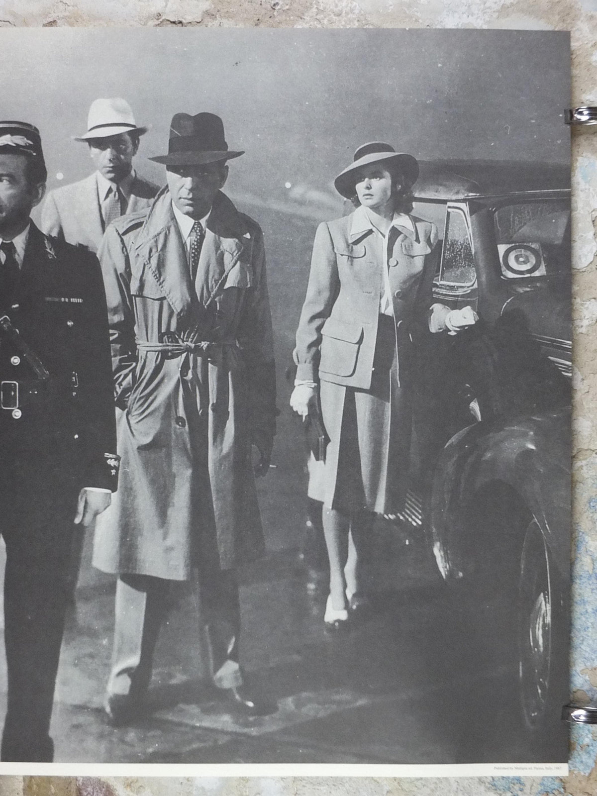 1987 Casablanca Poster, Final scene with Humphrey Bogart, large size, movie, film and cinema memorabila, wall art decor