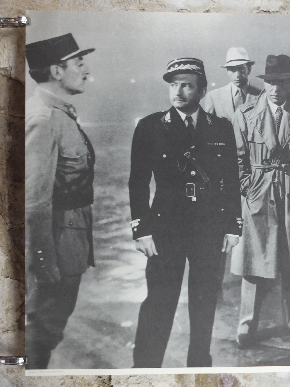1987 Casablanca Poster, Final scene with Humphrey Bogart, large size, movie, film and cinema memorabila, wall art decor