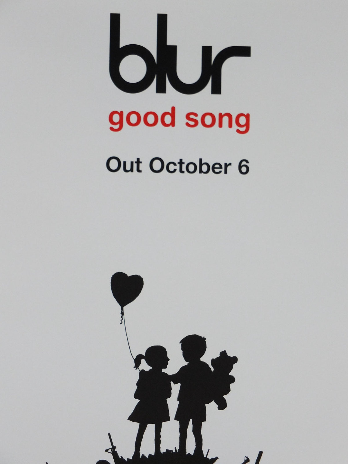 2003 Blur Poster, Good Song by Banksy, Think Tank, October 6 release, Britpop band, Damon Albarn, music wall art