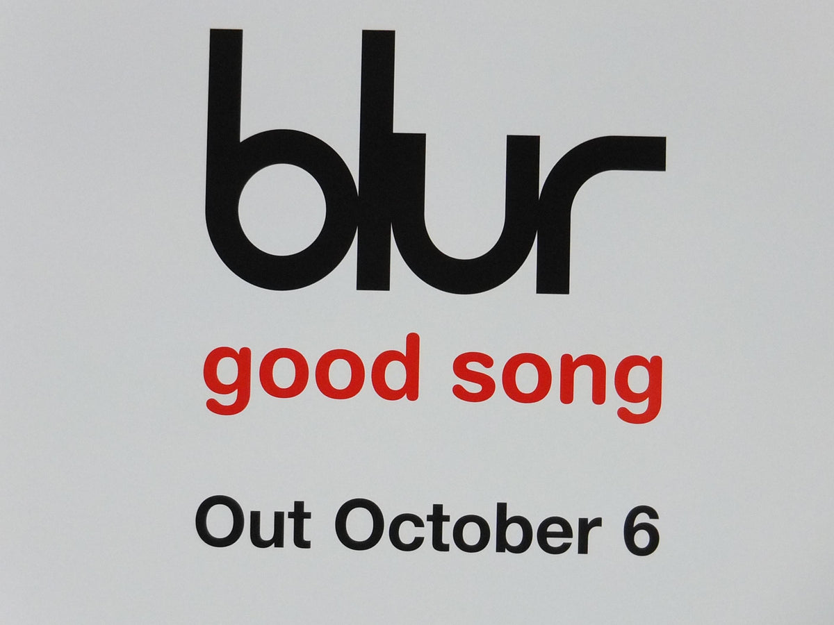 2003 Blur Poster, Good Song by Banksy, Think Tank, October 6 release, Britpop band, Damon Albarn, music wall art