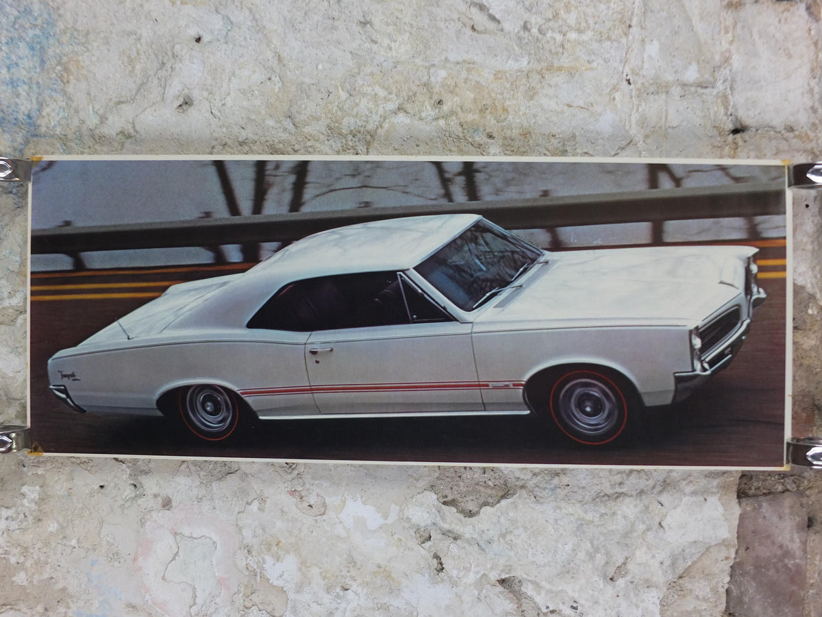 1966 Pontiac GTO Poster, the original American Muscle Car, 2+2 OHC-6, General Motors, GM, automobile and car wall art decor