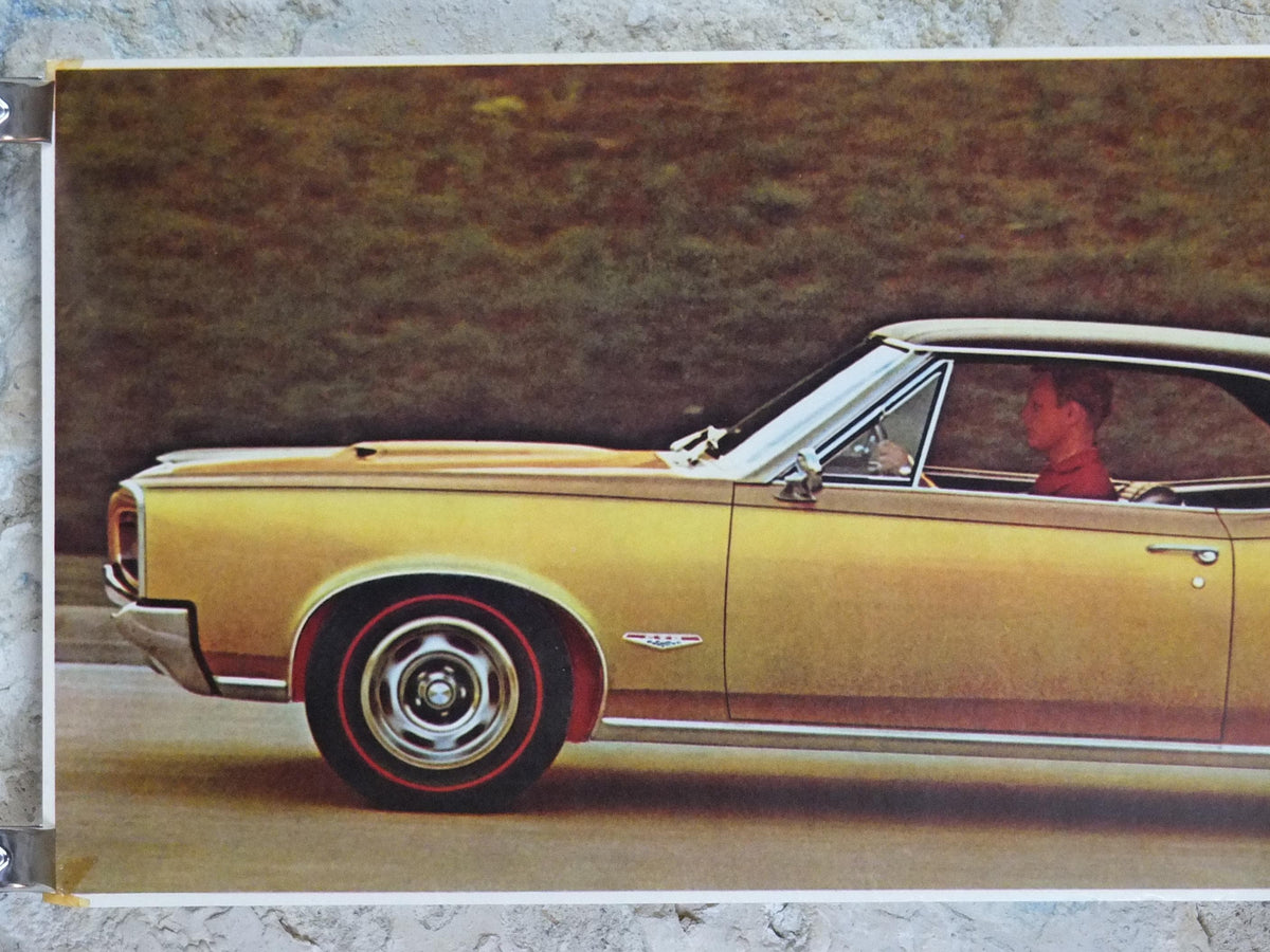 1966 Pontiac GTO Poster, the original American Muscle Car, 2+2 OHC-6, General Motors, GM, automobile and car wall art decor
