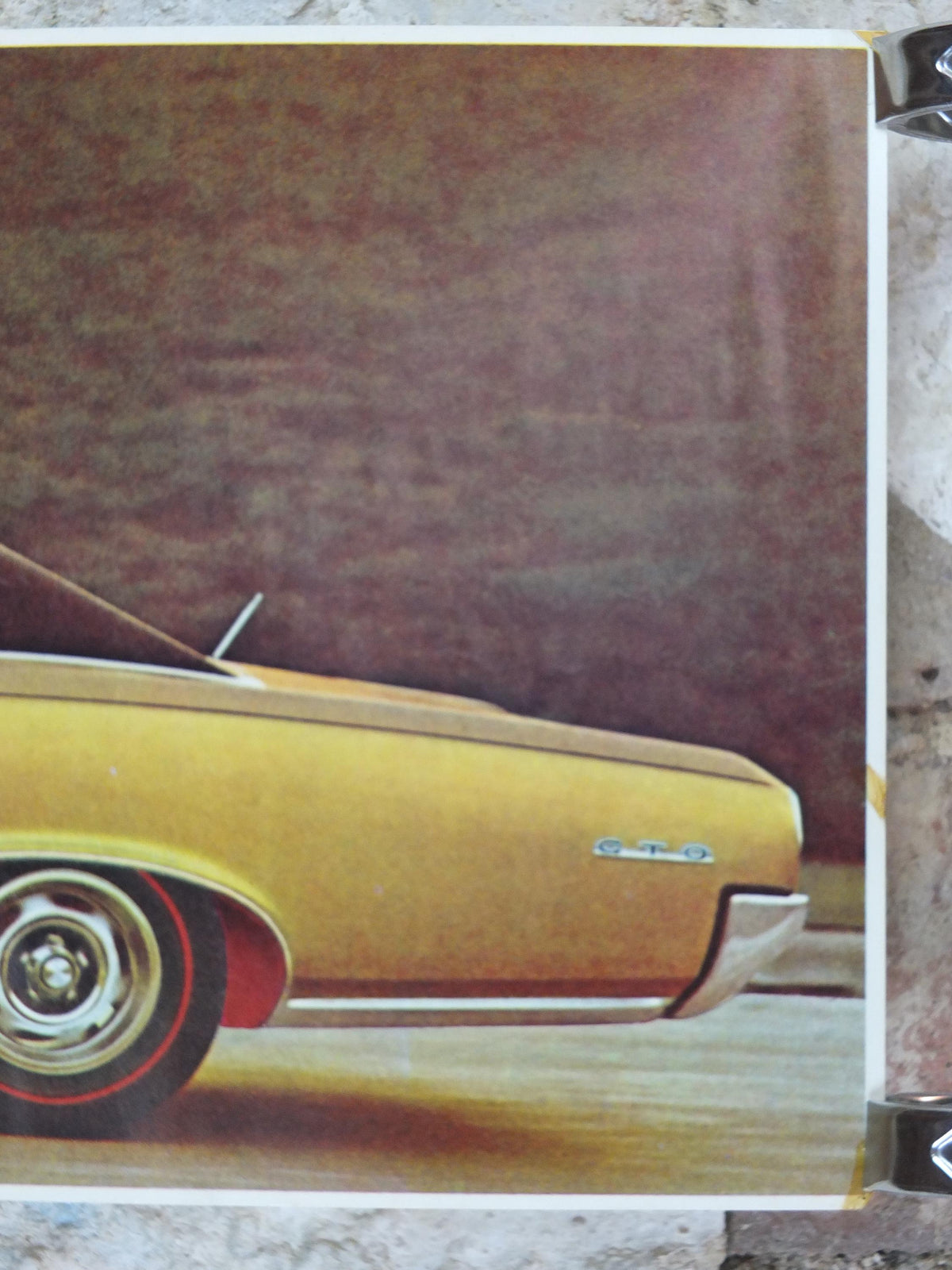 1966 Pontiac GTO Poster, the original American Muscle Car, 2+2 OHC-6, General Motors, GM, automobile and car wall art decor