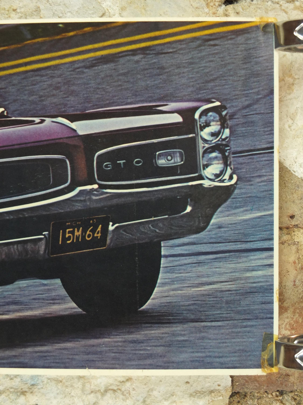 1966 Pontiac GTO Poster, the original American Muscle Car, 2+2 OHC-6, General Motors, GM, automobile and car wall art decor