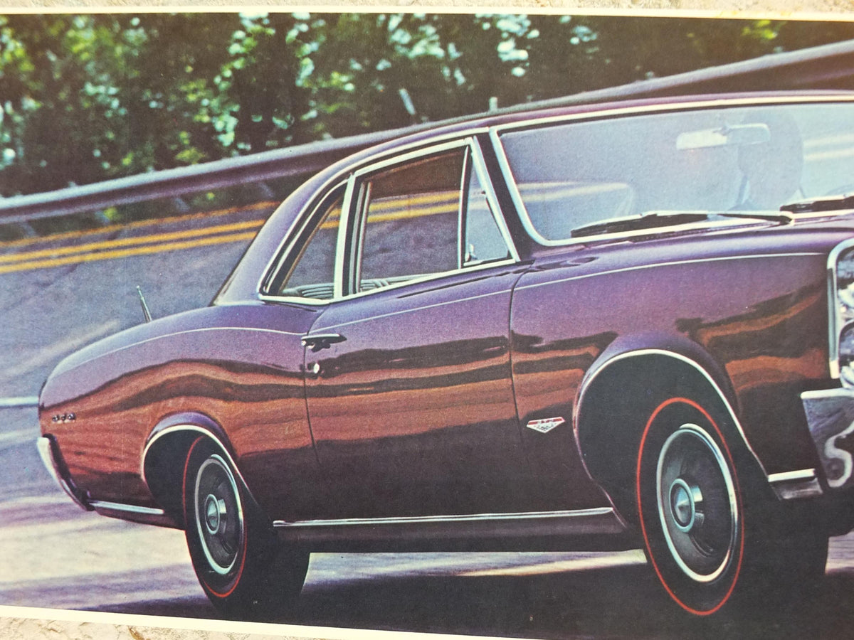 1966 Pontiac GTO Poster, the original American Muscle Car, 2+2 OHC-6, General Motors, GM, automobile and car wall art decor