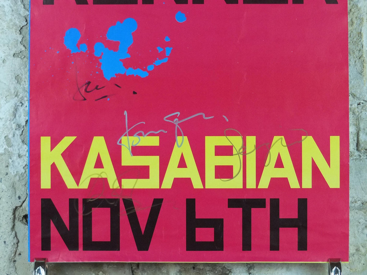 2006 signed Kasabian Poster, Shoot the Runner, signed by Tom, Sergio, Ian and Chris, alternative British Rock, Britpop, music wall art decor
