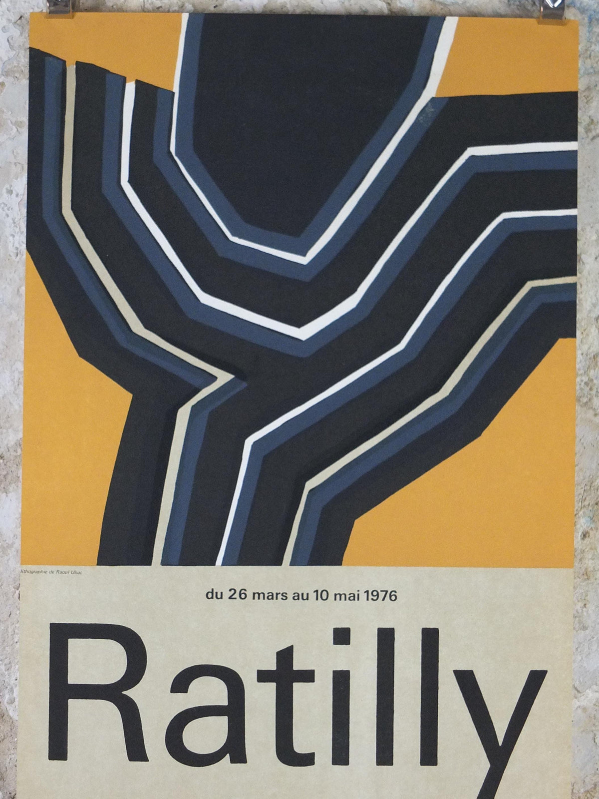 1976 Raoul Ubac Poster, Château de Ratilly, Musee des Arts Decoratifs, abstract surrealism, wall art decor