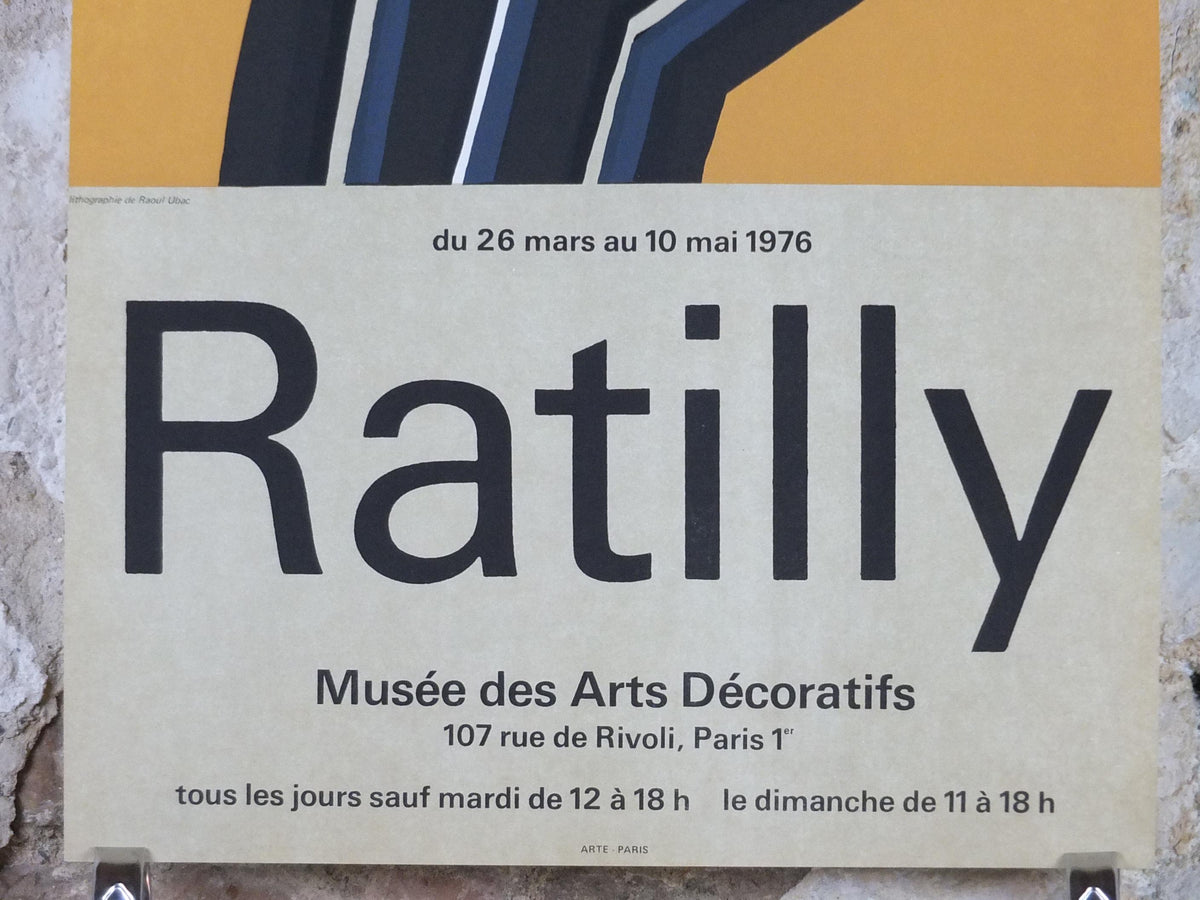 1976 Raoul Ubac Poster, Château de Ratilly, Musee des Arts Decoratifs, abstract surrealism, wall art decor