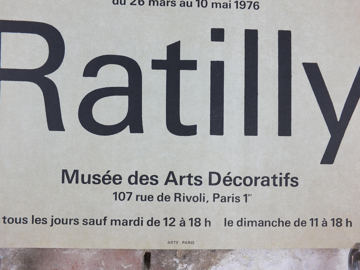 1976 Raoul Ubac Poster, Château de Ratilly, Musee des Arts Decoratifs, abstract surrealism, wall art decor