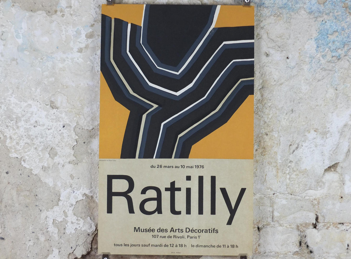 1976 Raoul Ubac Poster, Château de Ratilly, Musee des Arts Decoratifs, abstract surrealism, wall art decor