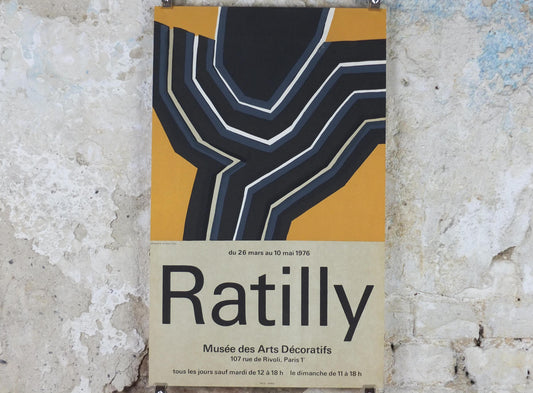 1976 Raoul Ubac Poster, Château de Ratilly, Musee des Arts Decoratifs, abstract surrealism, wall art decor