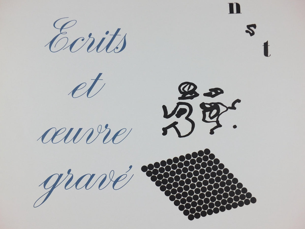 1964 Max Ernst Poster, Ecrits et oeuvre gravé, Writings and Engravings, dada expressionism, artist gallery exhibition wall art decor