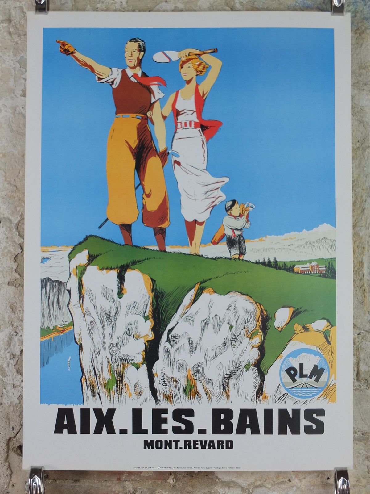 1994 Aix Les Bains Poster, Mont Revard, Spa town and outdoor activities in France, Art Deco and Belle Époque, travel wall art decor
