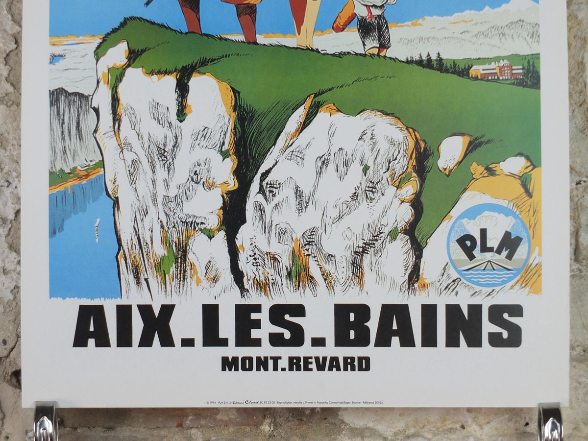 1994 Aix Les Bains Poster, Mont Revard, Spa town and outdoor activities in France, Art Deco and Belle Époque, travel wall art decor
