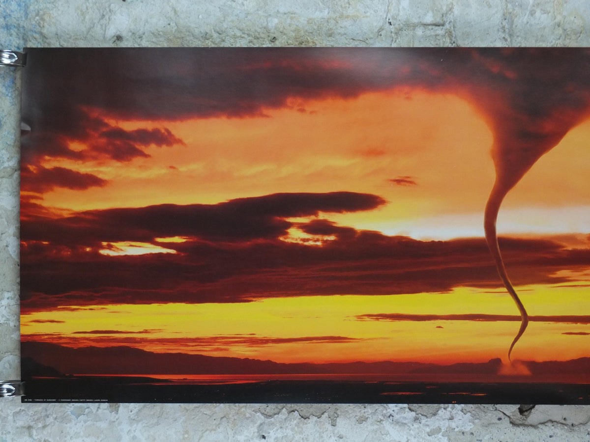2005 Tornado at Sundown Poster, Laura Ronchi, sunset twister, a storm is coming, long poster, wall art decor