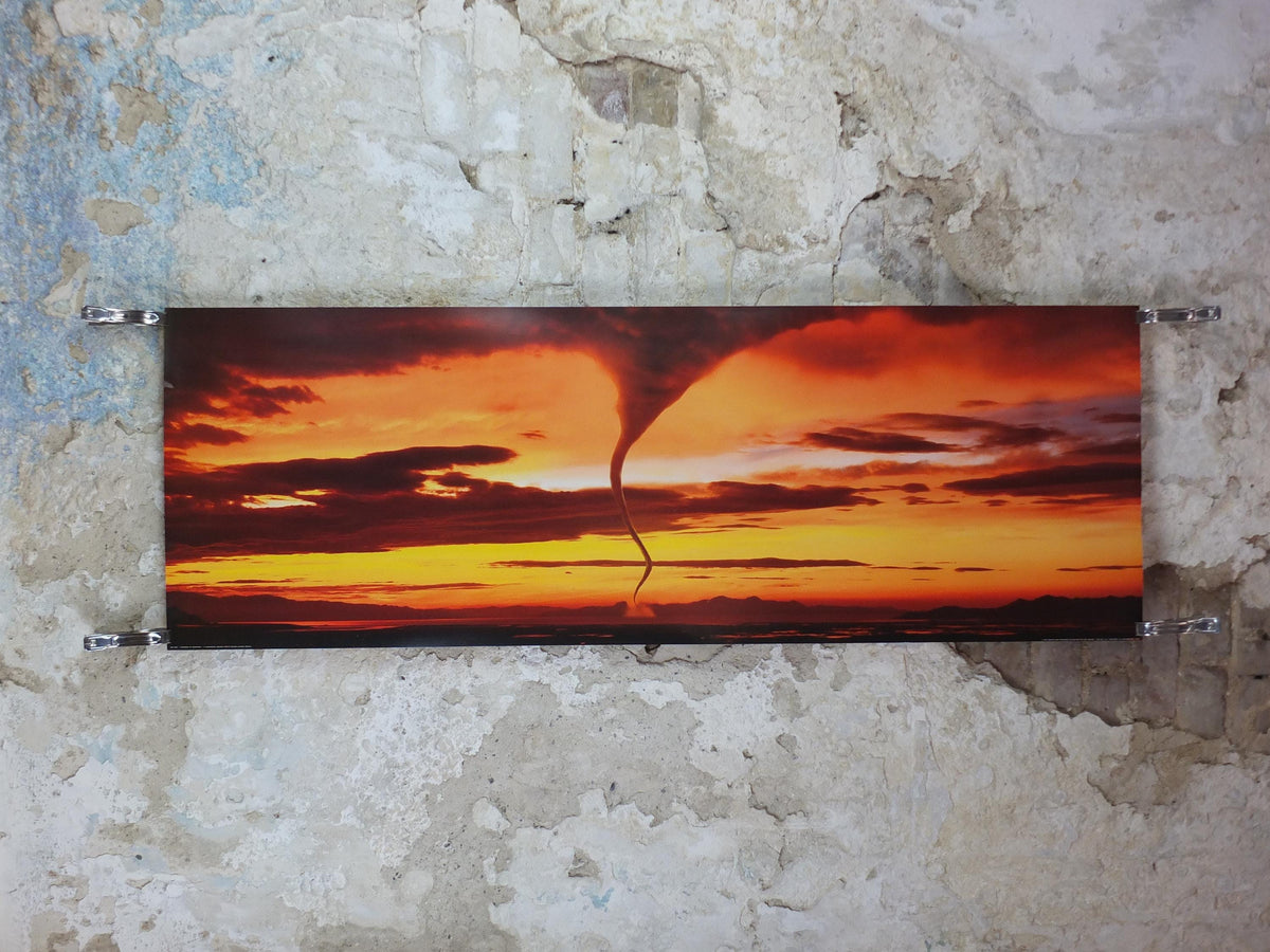 2005 Tornado at Sundown Poster, Laura Ronchi, sunset twister, a storm is coming, long poster, wall art decor