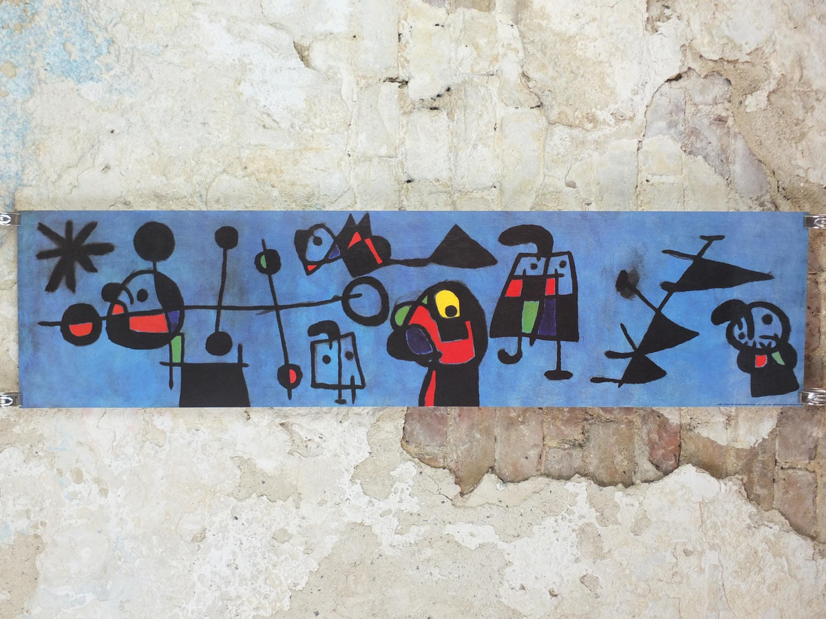 1993 Joan Miro Poster, Pittura 1953, Surrealism, Fauvism, expressionism, long poster, gallery exhibition wall art decor