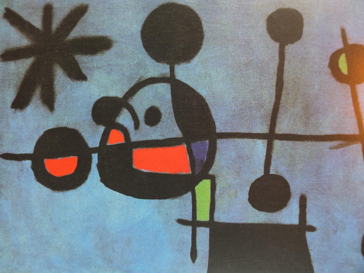 1993 Joan Miro Poster, Pittura 1953, Surrealism, Fauvism, expressionism, long poster, gallery exhibition wall art decor