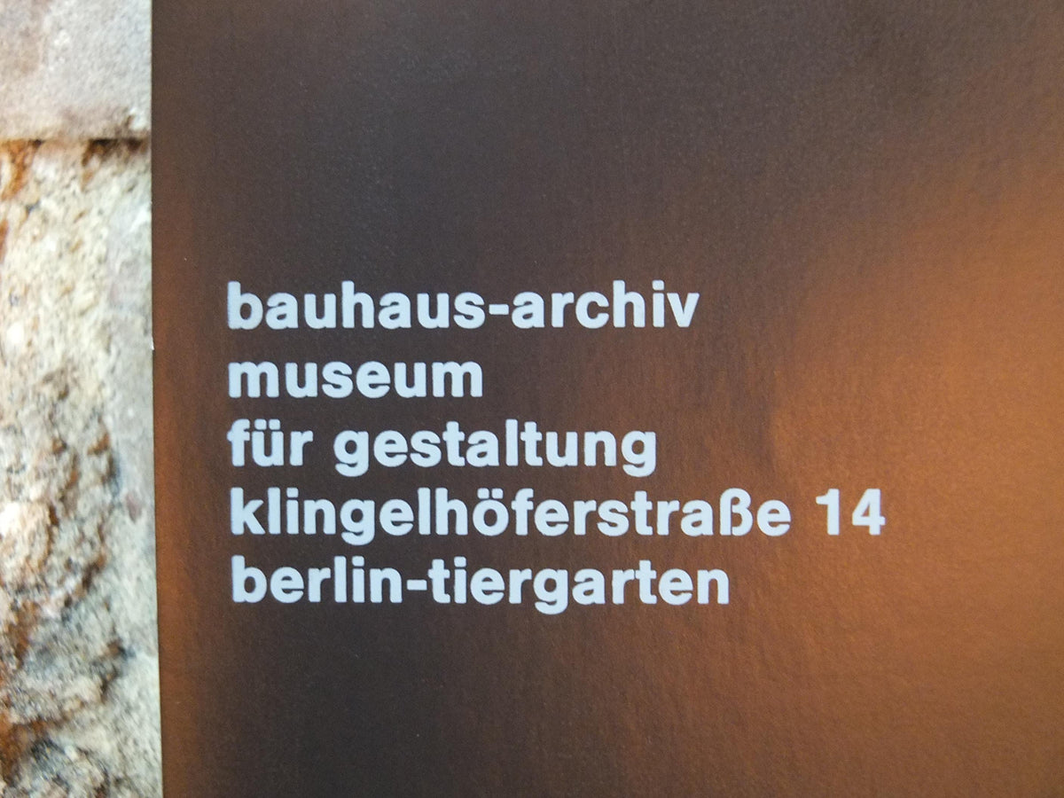 1992 Bauhaus Poster, Nicolaus Ott & Bernard Stein, Design Museum fur Gestaltung, Berlin Art Deco Nouveau, gallery exhibition, wall art decor