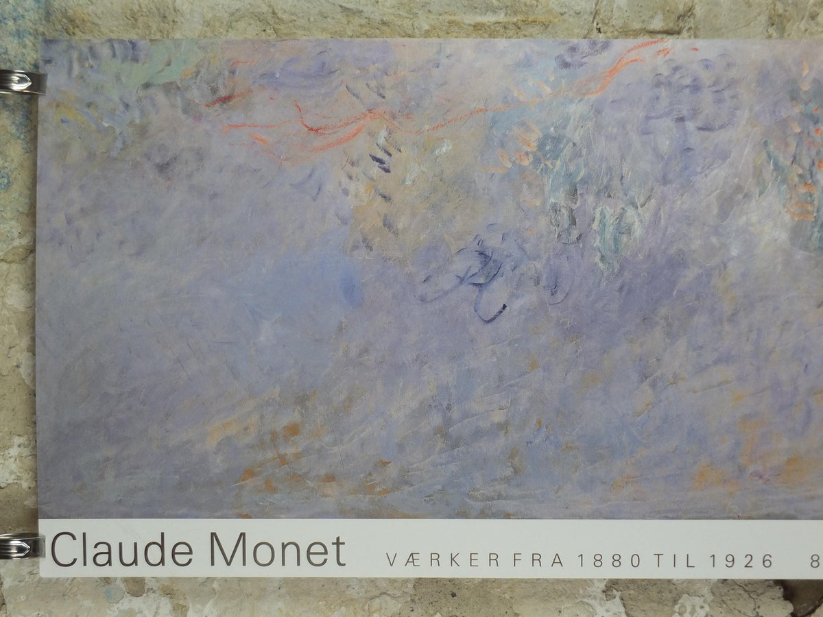 1993 Claude Monet Poster, Wisteria 1919 1920, Louisiana Museum of Modern Art, Glysines, Impression gallery exhibition, wall art decor