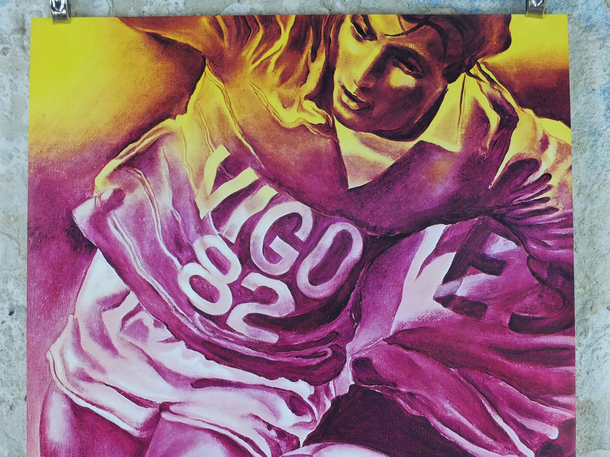1982 World Cup Poster, Vigo 82 Espana, Copa del Mundo de futbol, Jacques Monory, football, soccer, original sport wall art decor