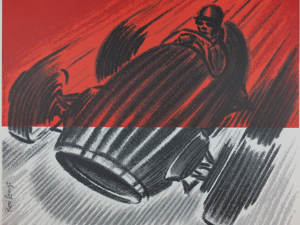 1960 Monaco Grand Prix Poster, by René Lorenzi, 1994 re-edition from Automobile Club de Monaco, motor sport motorsport, wall art decor