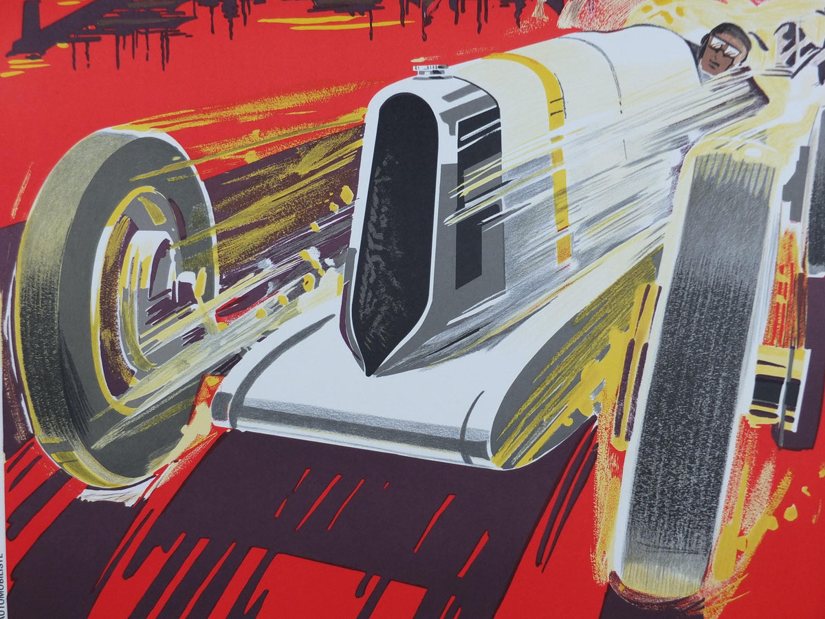 1930 Monaco Grand Prix Poster, by Robert Falcucci, 1985 re-edition from Automobile Club de Monaco, motor sport motorsport, wall art decor